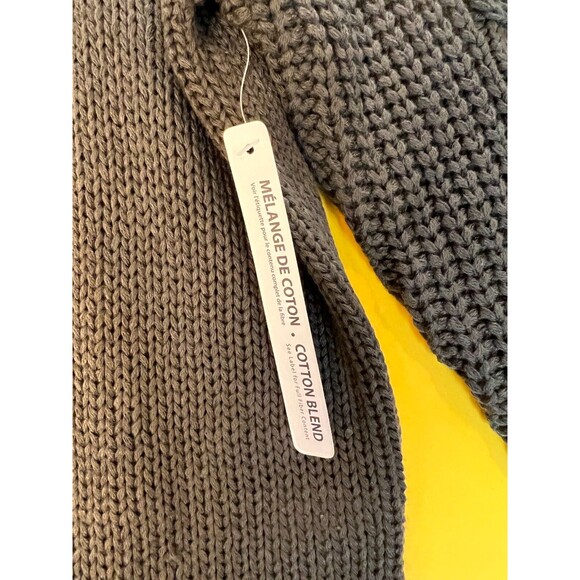 RDI Pullover Sweater Womens XS Ash Gray Cable Knit Long Sleeve Crew Neck NWT - Picture 4 of 6